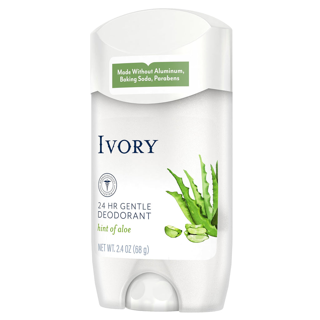 Ivory Aluminum Free Deodorant with Hint of Coconut — 24-Hour Gentle Odor Protection, 6-Pack