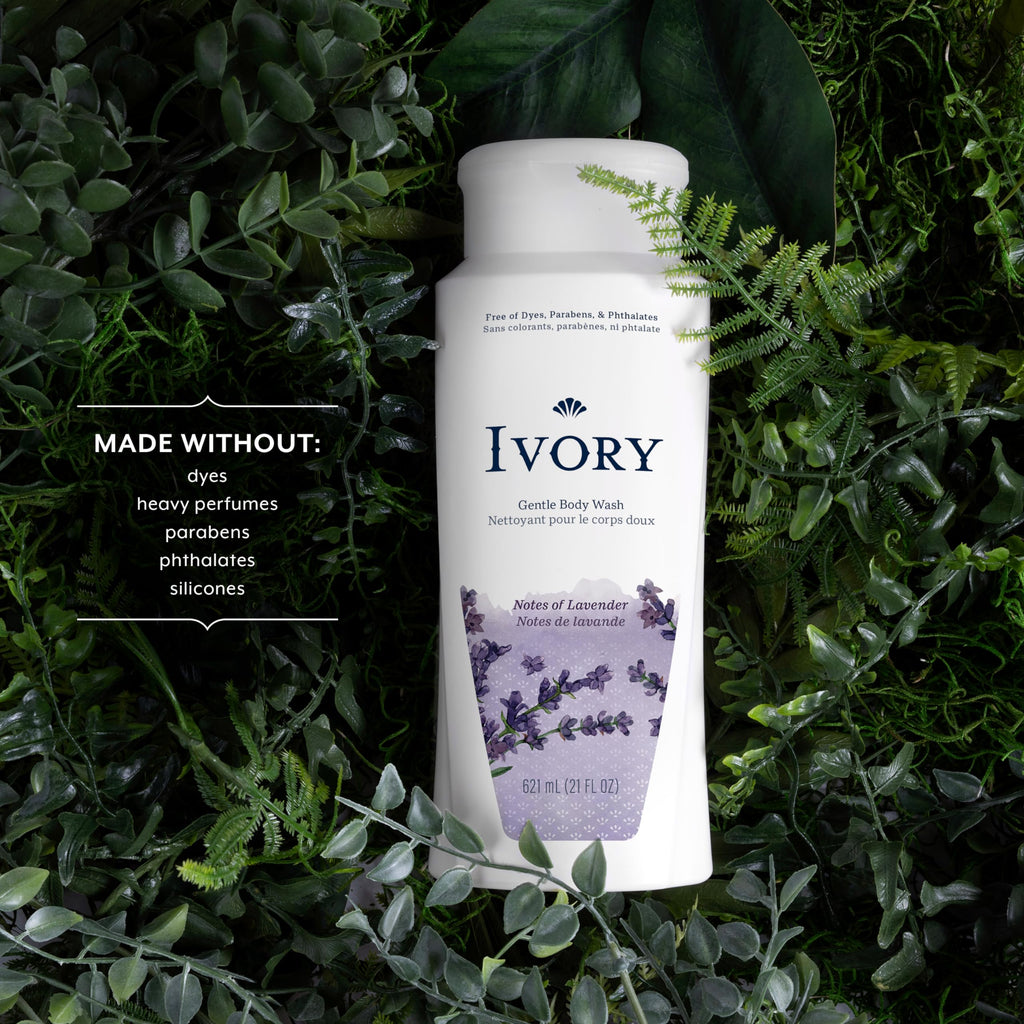 Ivory Lavender Body Wash, 21 oz – Gentle Lavender Cleanser
