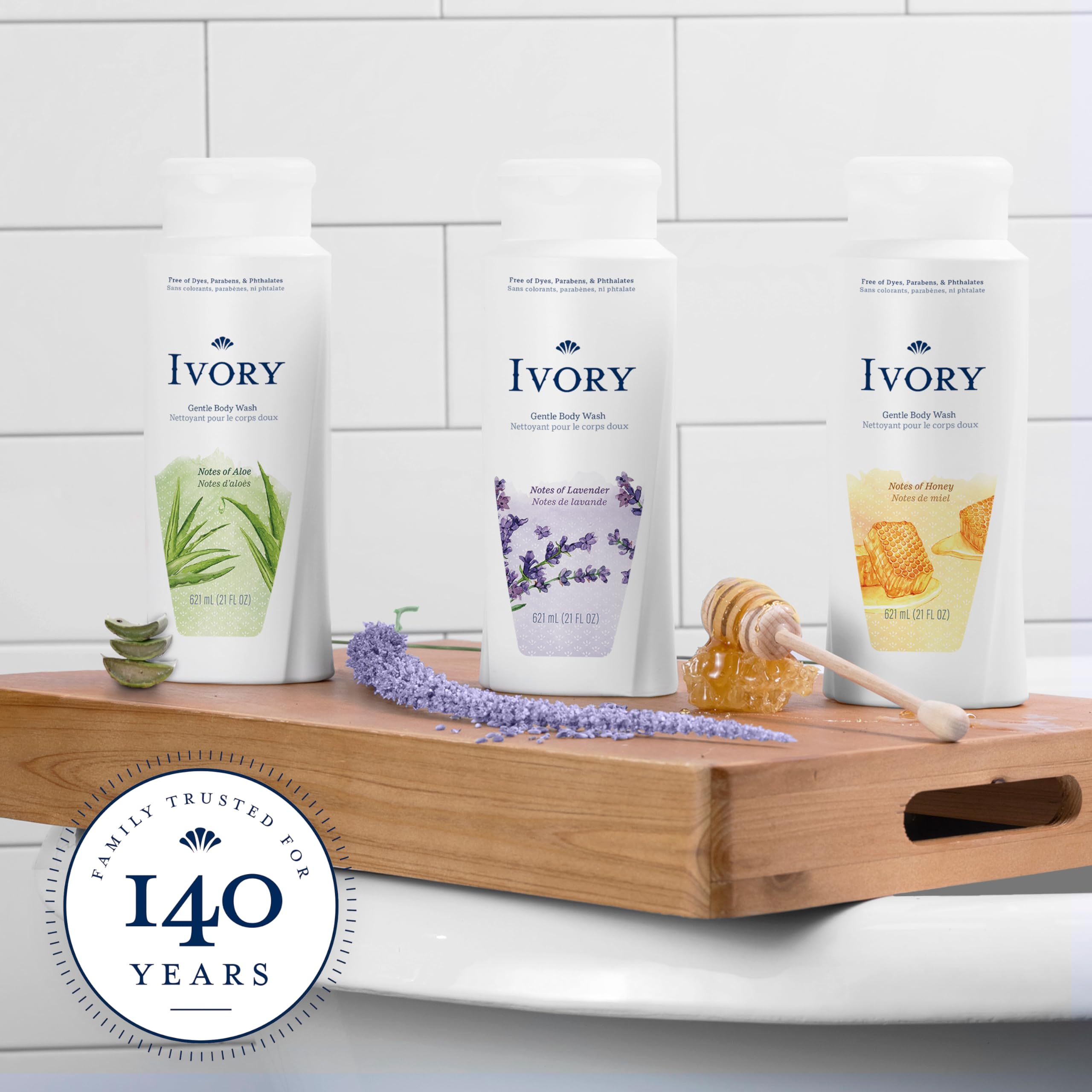 Ivory Lavender Body Wash, 21 oz – Gentle Lavender Cleanser