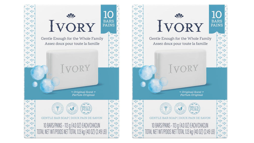 Ivory Original Bar Soap – 20 Bars (4 oz Each) | Pure, Dye-Free Clean for the Whole Family