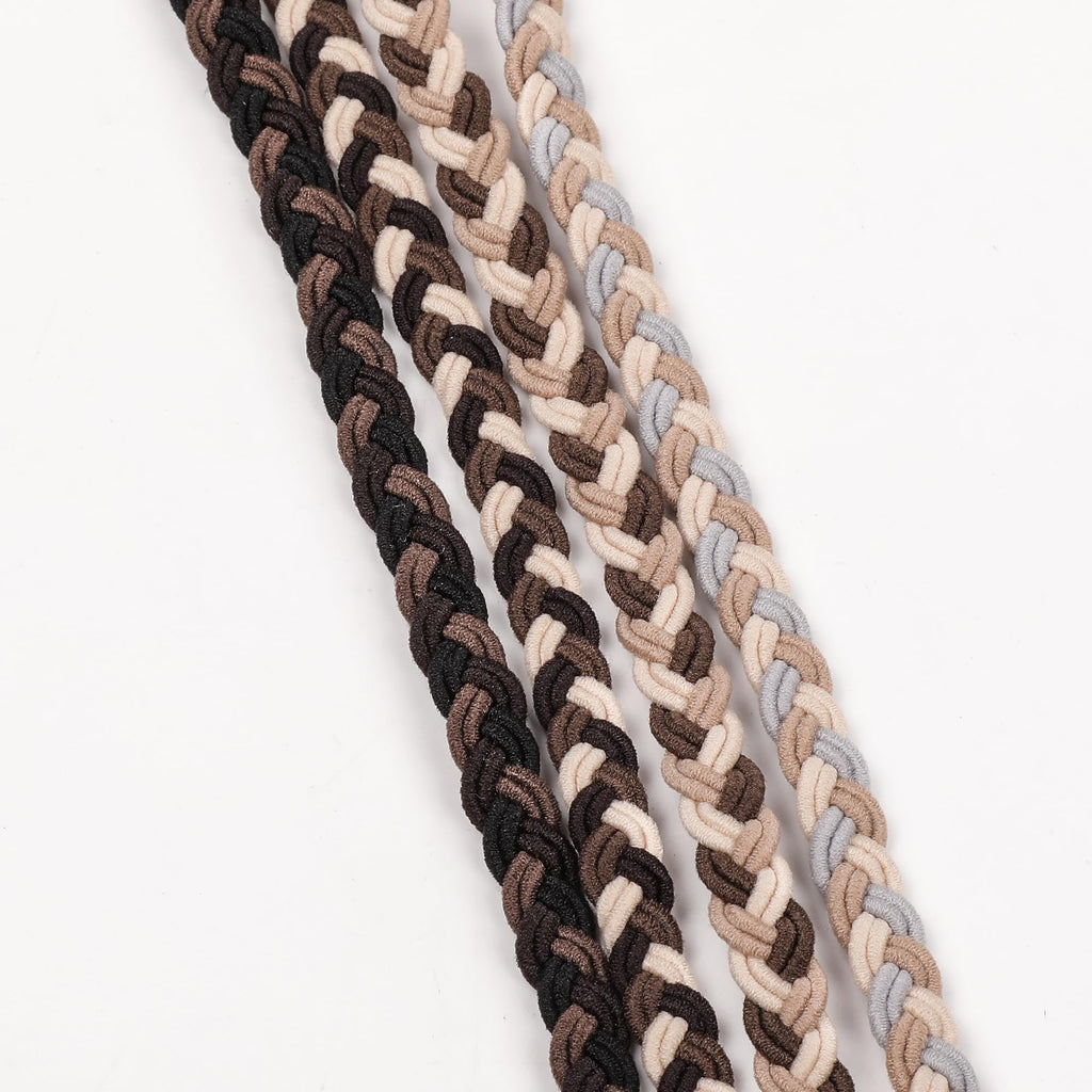 Ivyu Sport Hair Ties for Women – 4 Pack Braided Elastic Pony Tails (40 Inch)