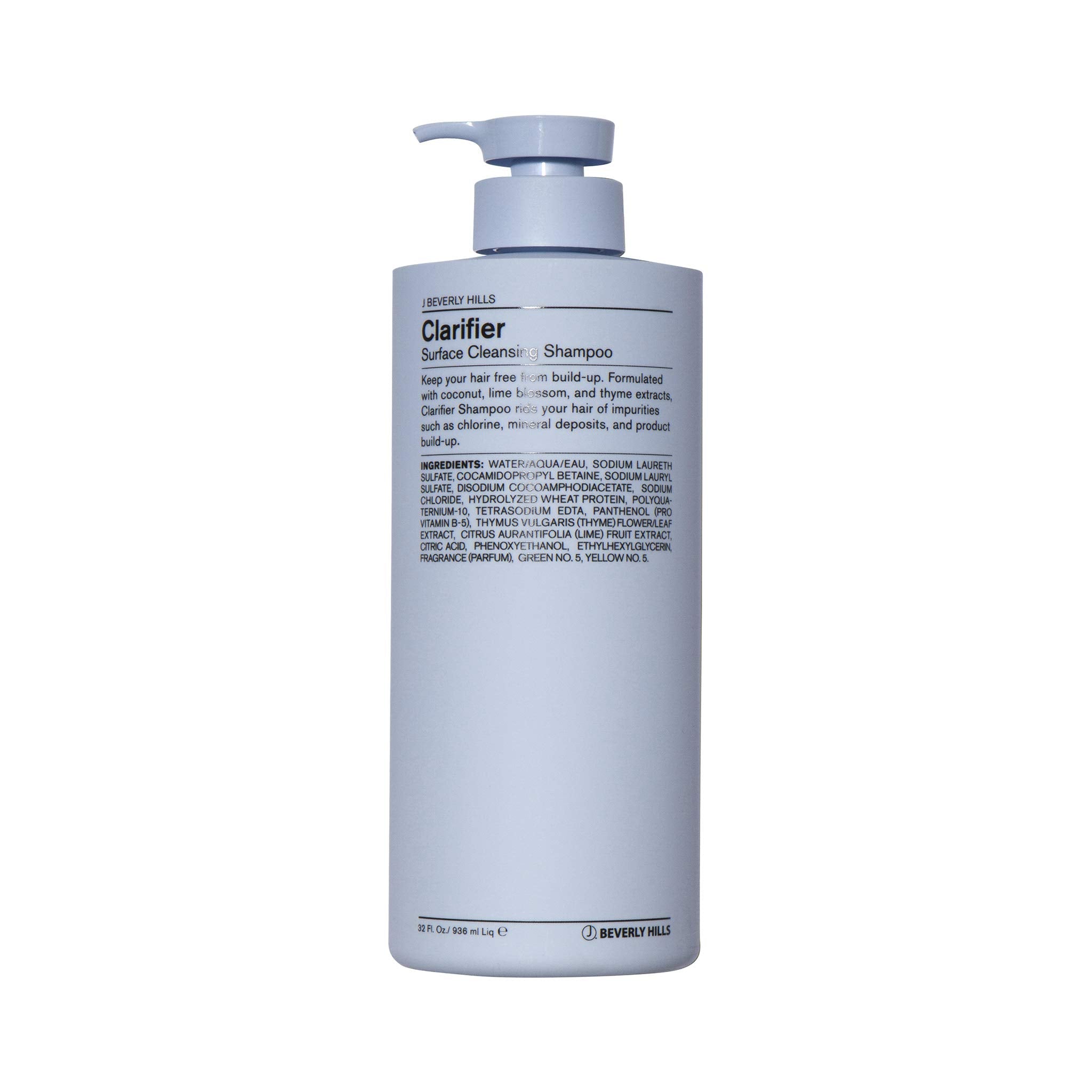 J Beverly Hills Blue Clarifier Purifying Shampoo with Coconut Oil – Hydration for Hair, 32 oz