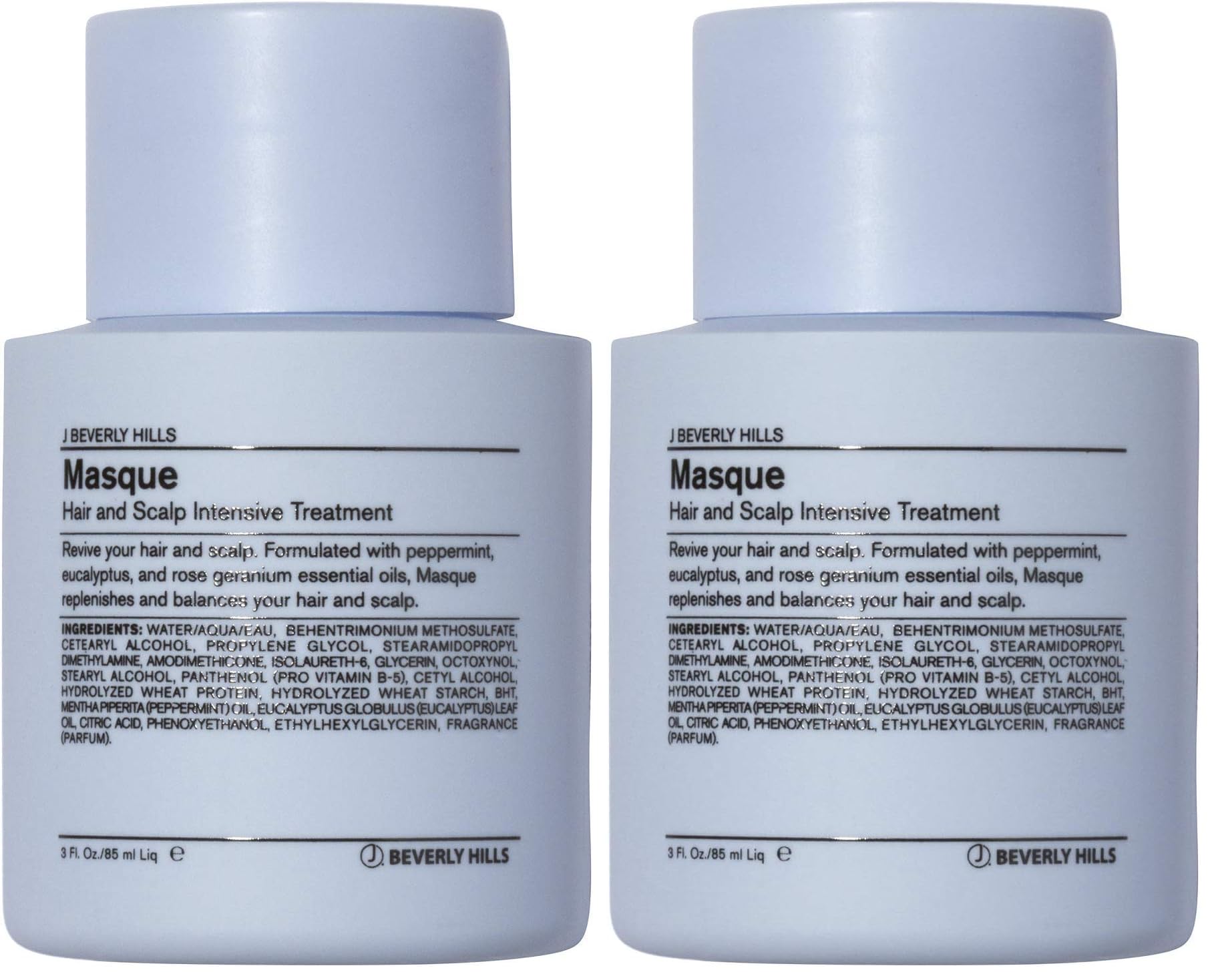 J Beverly Hills Blue Hair Mask with Eucalyptus Oil – 3 Oz (Pack of 2)