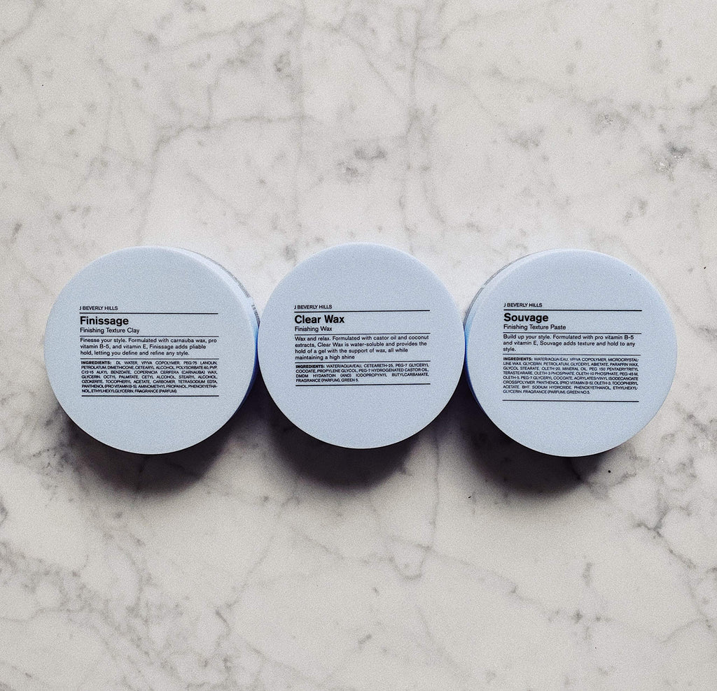 J Beverly Hills Blue Souvage Finishing Texture Paste – Flexible Hold, Pro-Vitamin B5 & Vitamin E (2.5 oz)