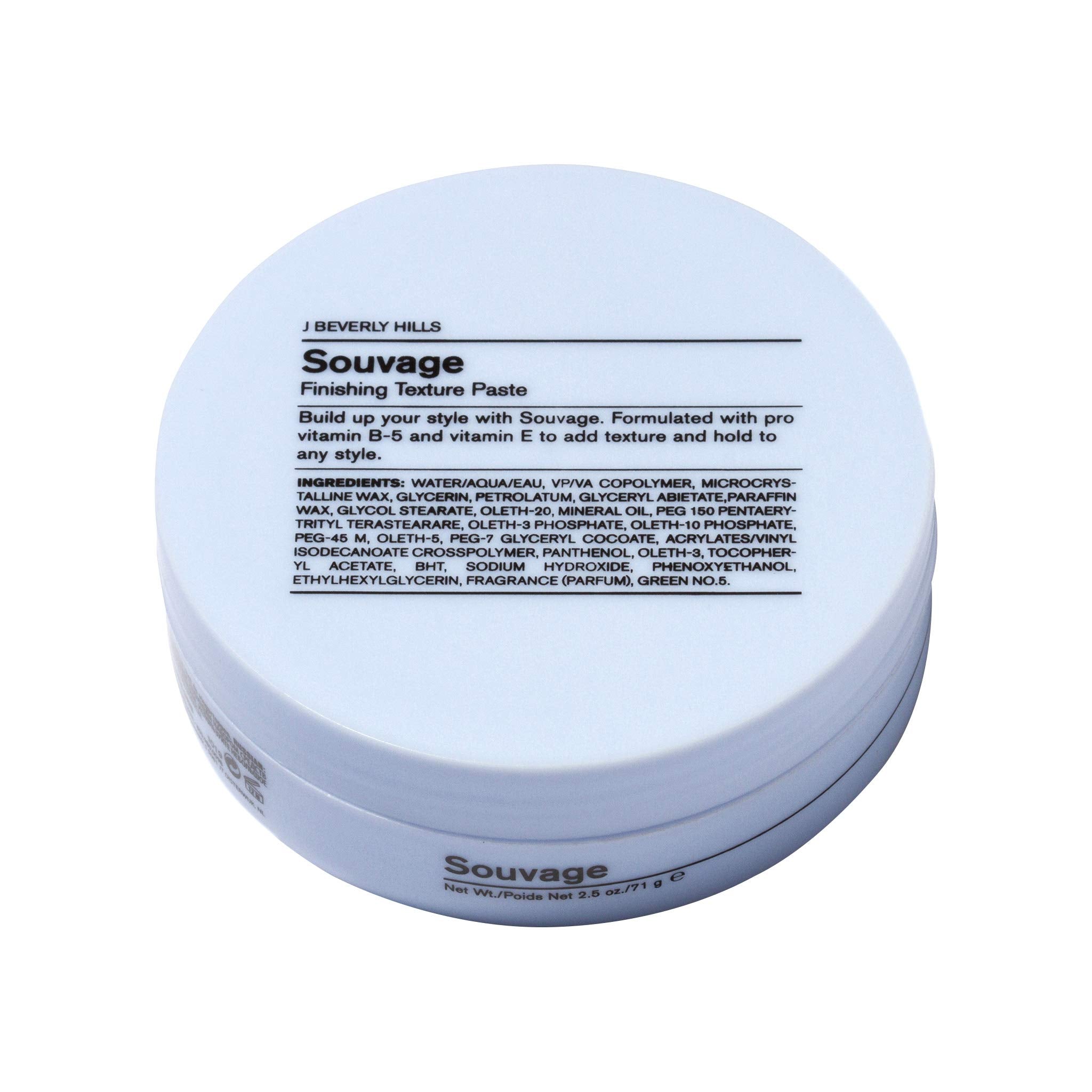 J Beverly Hills Blue Souvage Finishing Texture Paste – Flexible Hold, Pro-Vitamin B5 & Vitamin E (2.5 oz)