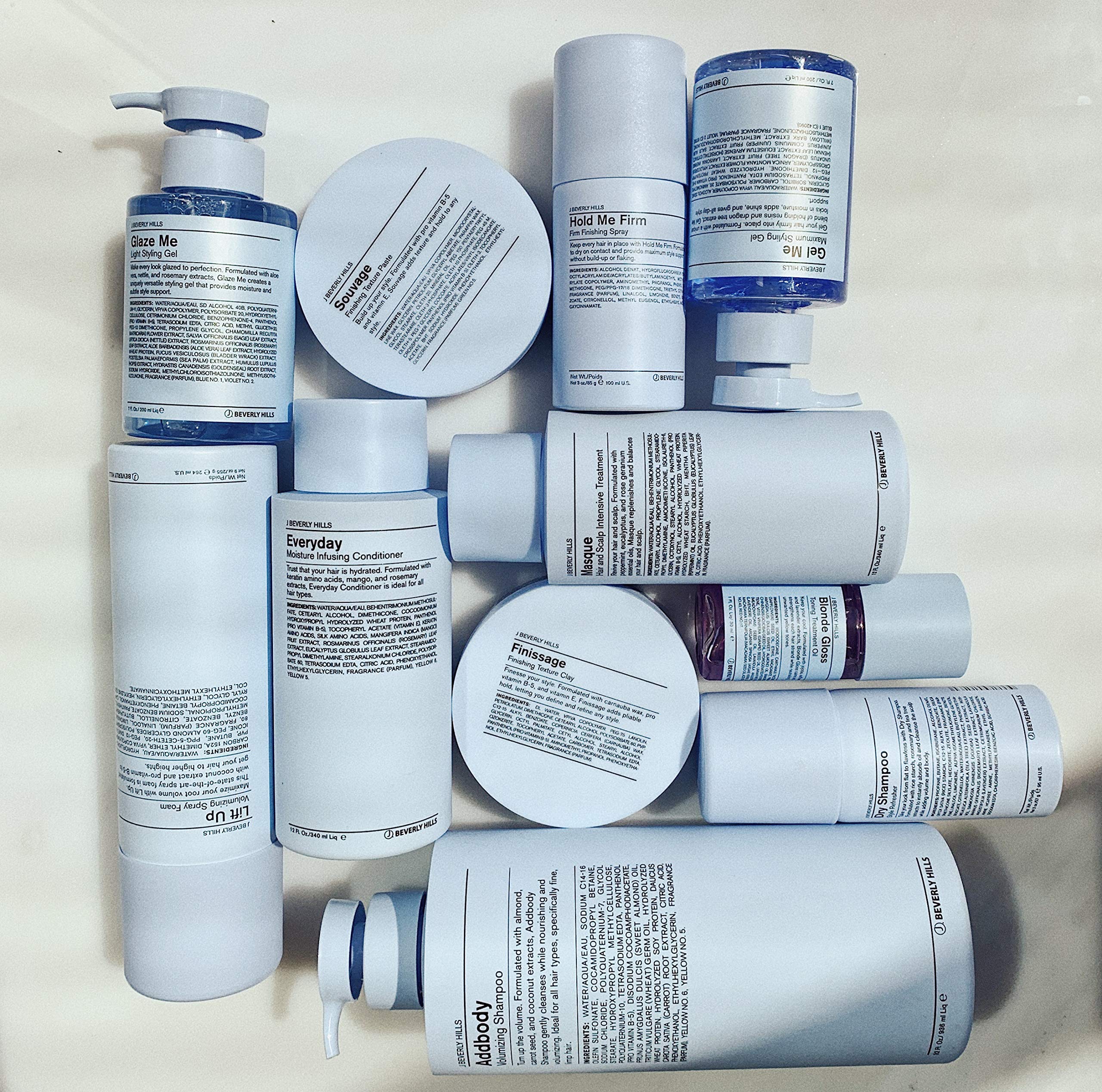 J Beverly Hills Blue Finissage Finishing Texture Cream with Vitamin E - Shine, Definition & Pliable Hold, 2.5 oz