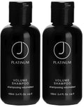 J Beverly Hills Platinum Volume Shampoo with Coconut Oil – Hydrating, Sulfate-Free, Color-Safe, 3.4 oz Pack of 2