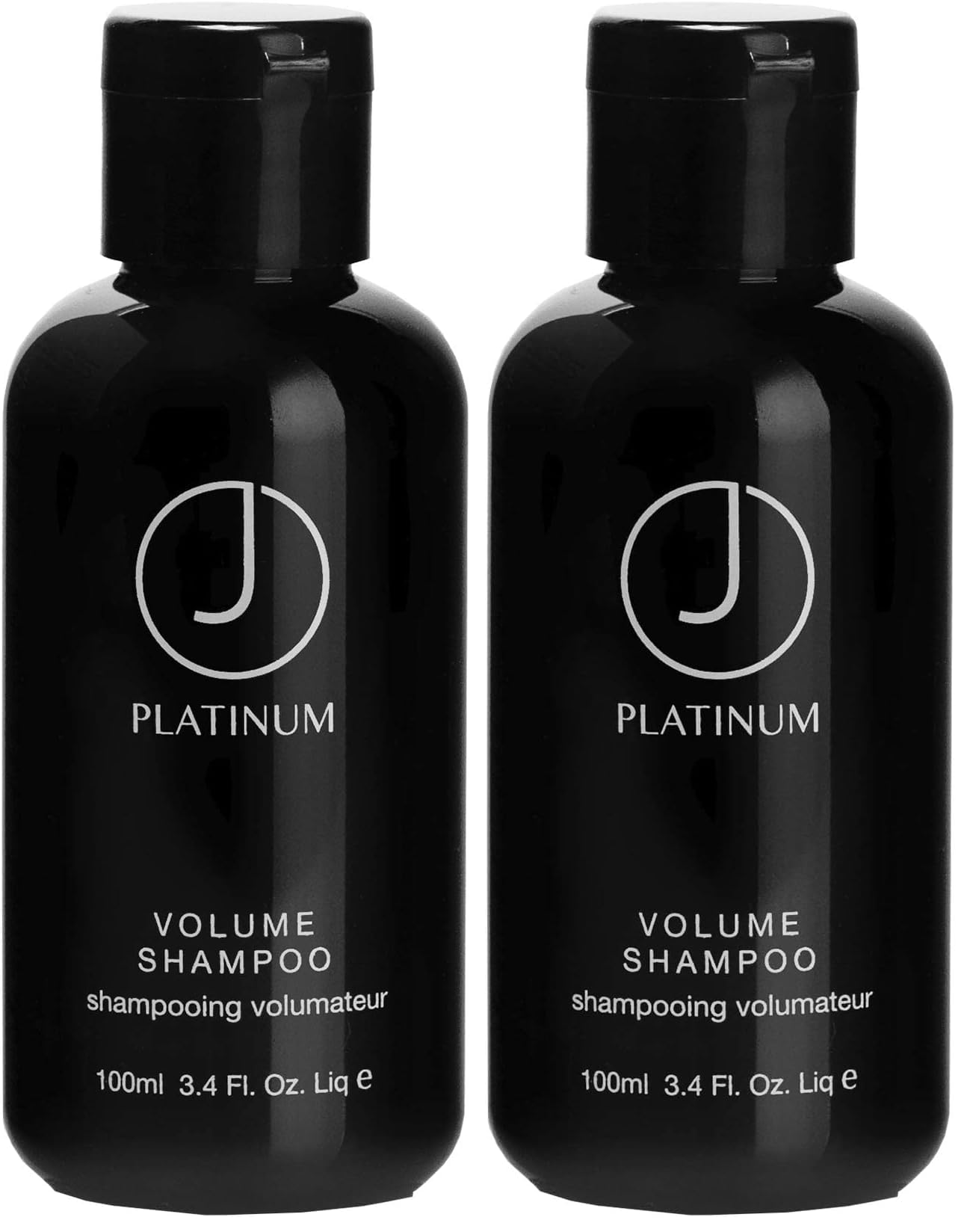 J Beverly Hills Platinum Volume Shampoo with Coconut Oil – Hydrating, Sulfate-Free, Color-Safe, 3.4 oz Pack of 2