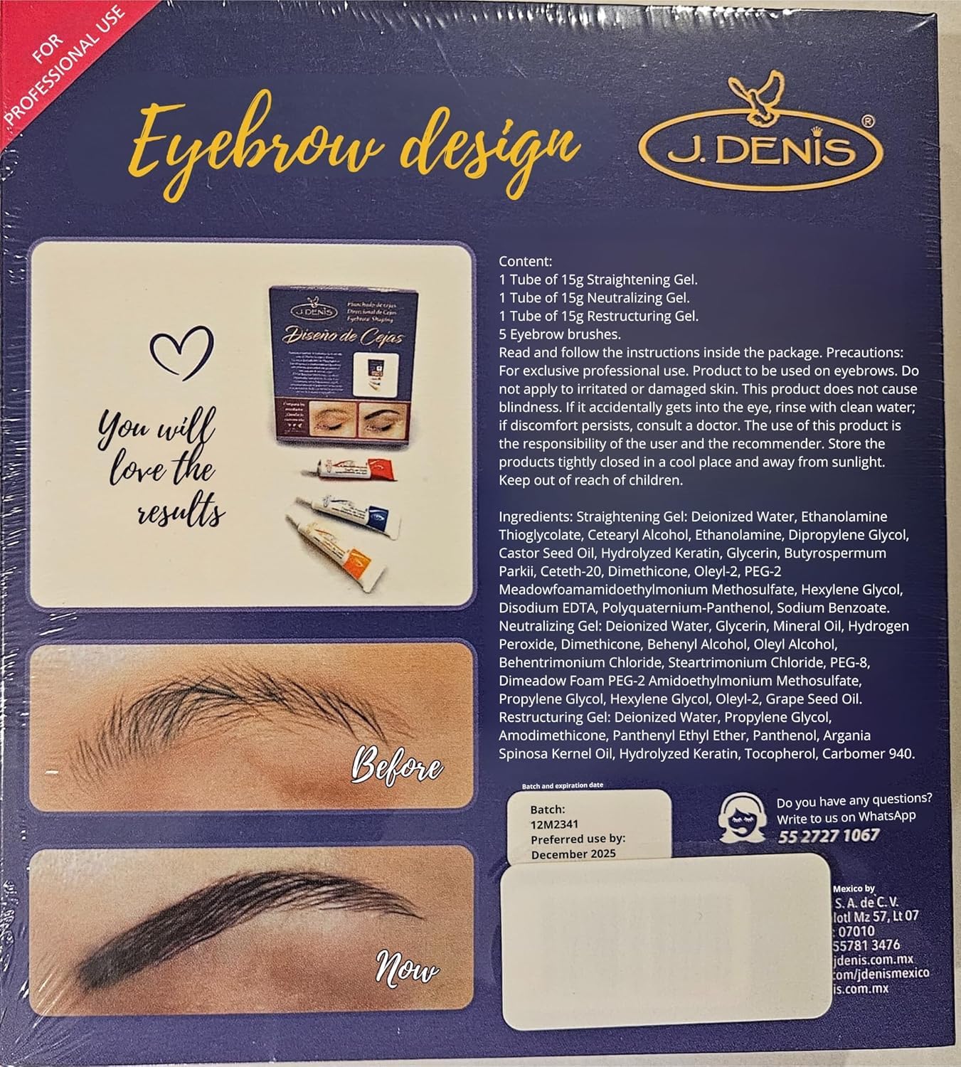 J. Denis Eyebrow Design Kit — At-Home Professional Lamination & Brow Styling