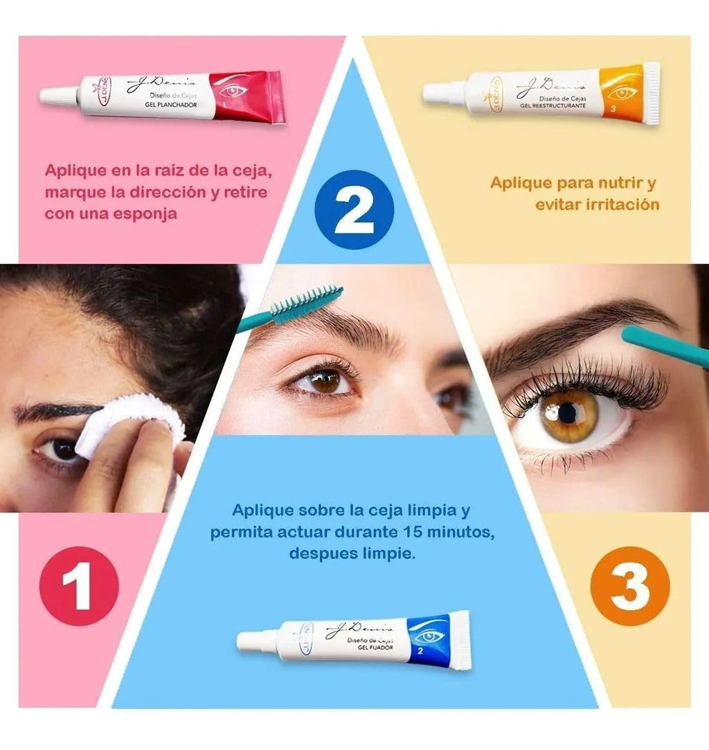 J. Denis Eyebrow Design Kit — At-Home Professional Lamination & Brow Styling