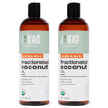 J Mac Botanicals Organic Fractionated Coconut Oil – 32 oz (2-Pack) Carrier Oil for Essential Oils, Hair & Skin