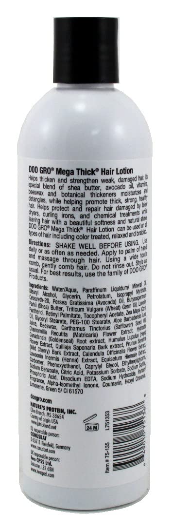 J. Strickland & Co Doo Gro Hair Lotion Mega Thick 12oz Pack of 2 – Thickening & Moisturizing