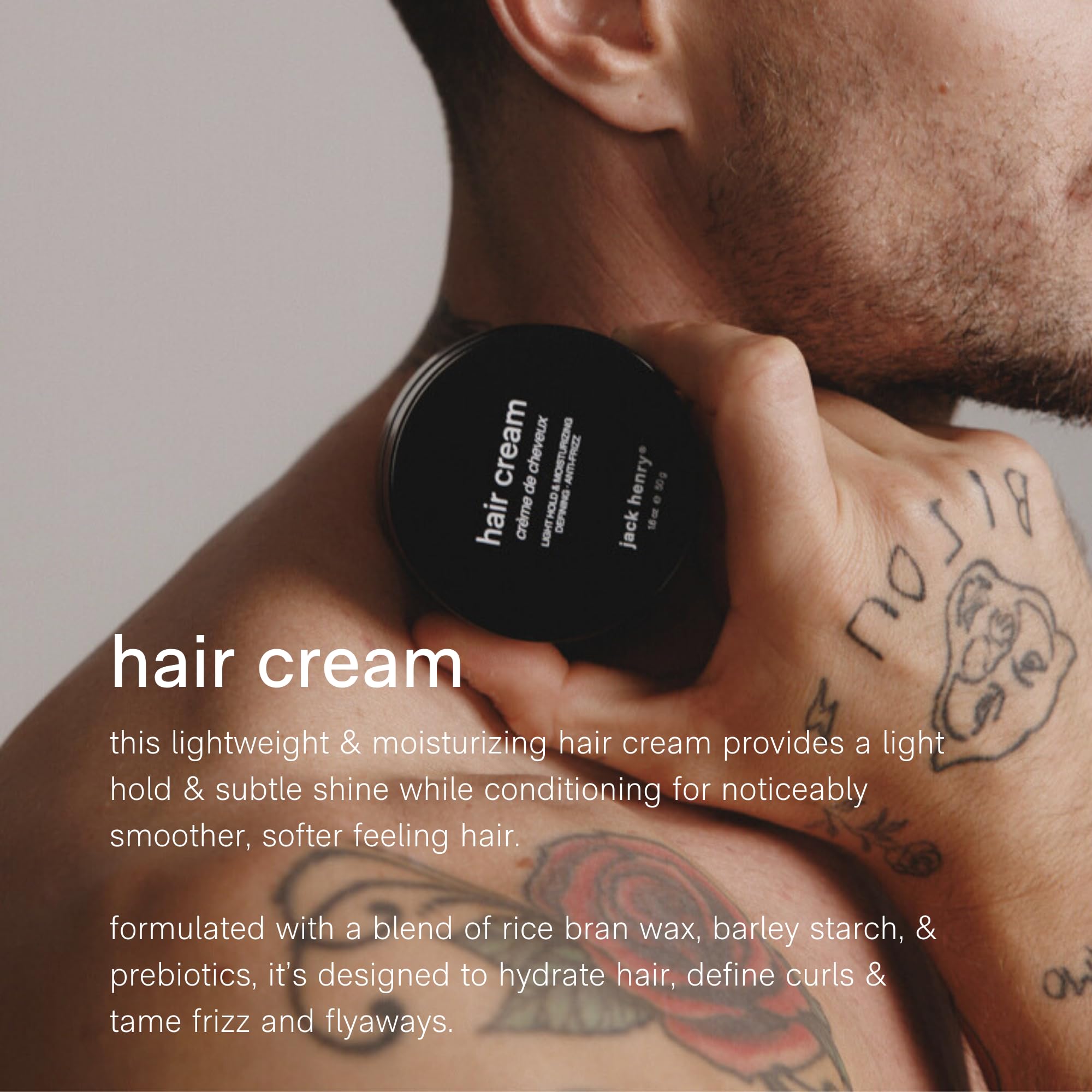 Jack Henry Hair Styling Cream – Light Hold & Subtle Shine for All Hair Types