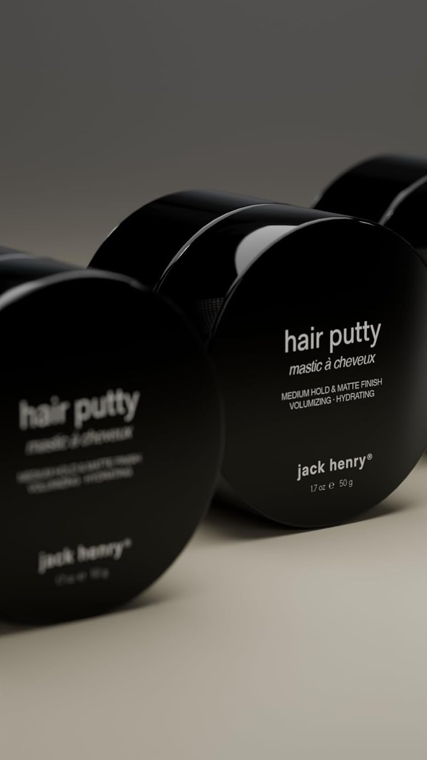 Jack Henry Hair Putty – Natural Matte Finish, Medium Hold, 1.7 oz