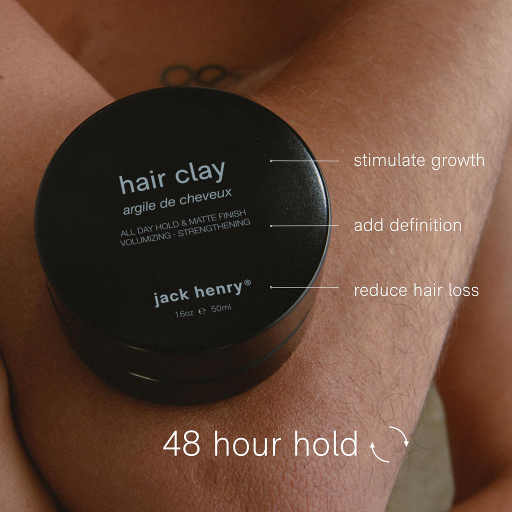 Jack Henry Premium Hair Clay for Men – Matte Finish, All-Day Hold (1.6 oz)