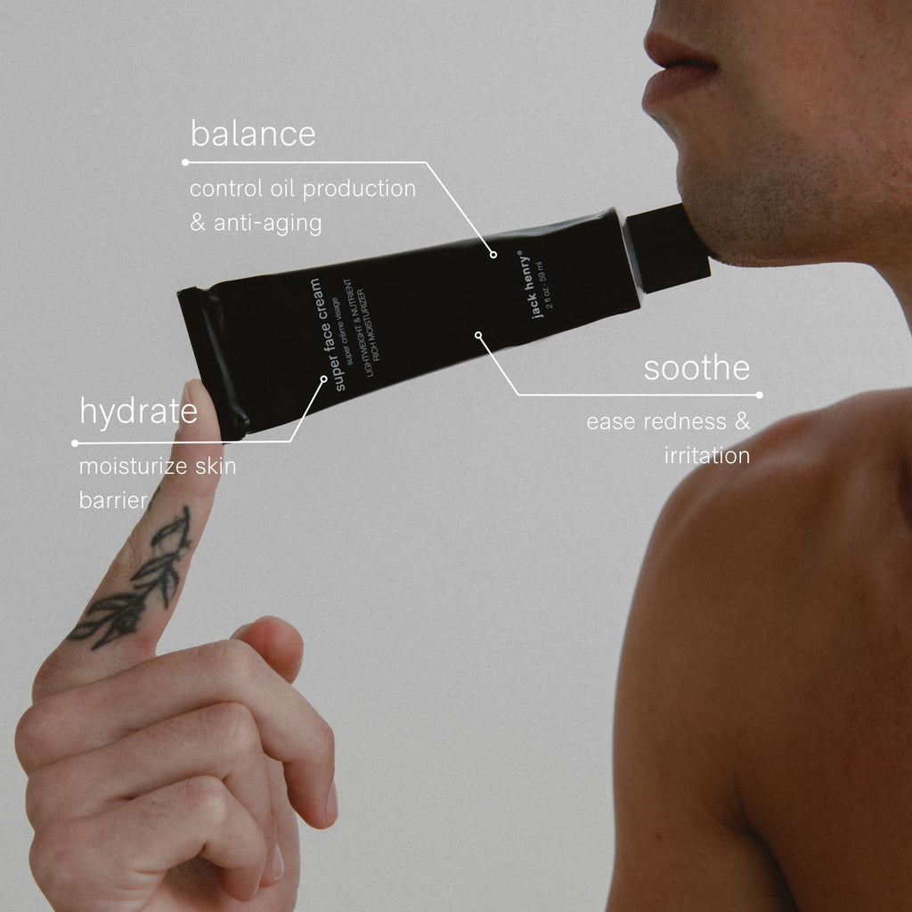 Jack Henry Super Face Cream - Lightweight Hydrating Moisturizer for All Skin Types