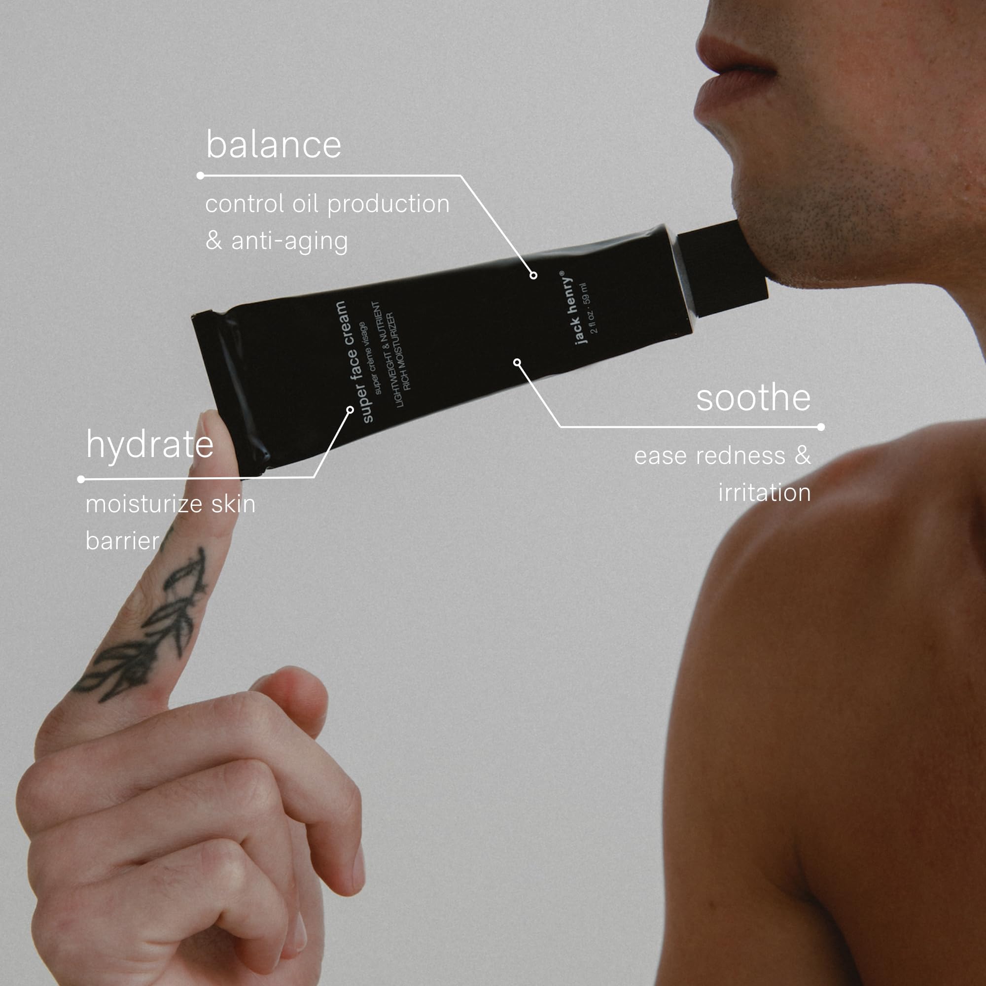 Jack Henry Super Face Cream - Lightweight Hydrating Moisturizer for All Skin Types