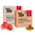 Jack59 Island Tropics All-Natural Shampoo & Conditioner Bar Set — Travel-Ready Pack for Normal, Weak or Treated Hair (3 oz & 2 oz)