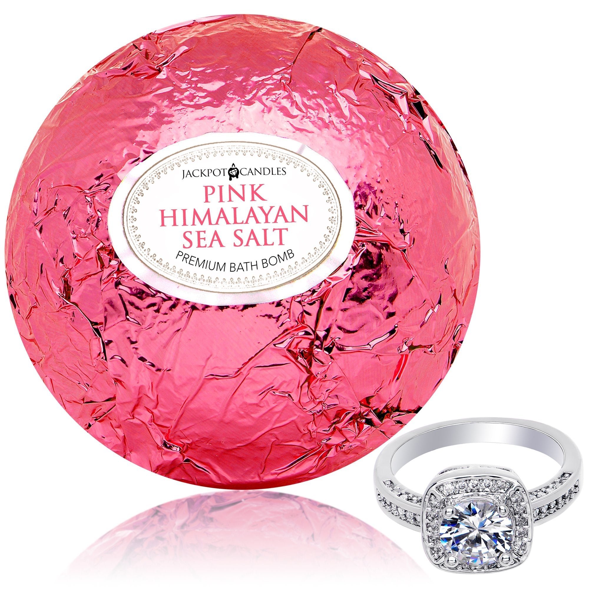 Surprise Ring Bath Bomb – Extra Large 10 oz, Pink Himalayan Sea Salt, USA Made