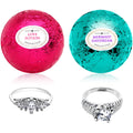 Jackpot Candles Mermaid Love Potion Bath Bombs Gift Set – 2 x 10oz with Ring Surprises, Made in USA