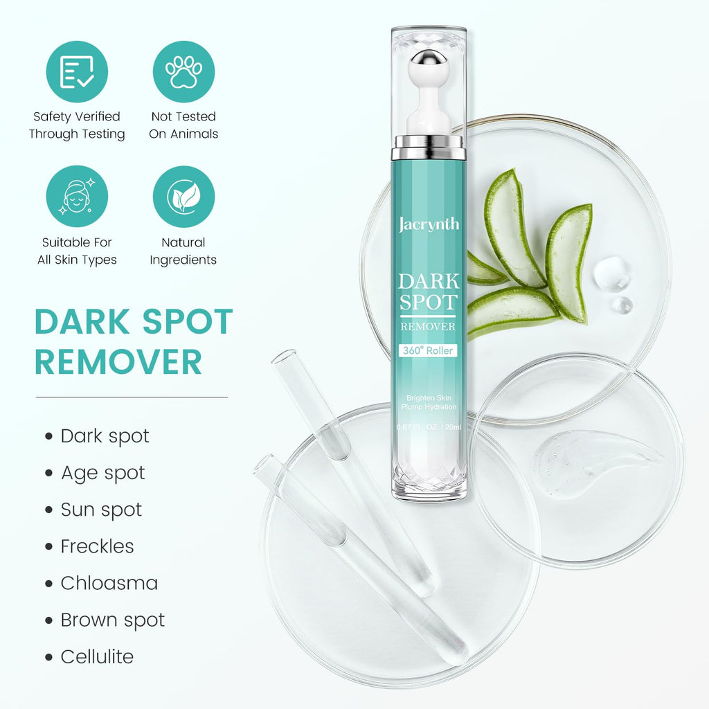 Jacrynth Dark Spot Remover Serum with 360° Roller — Acne Scars & Uneven Tone, 0.7 fl oz