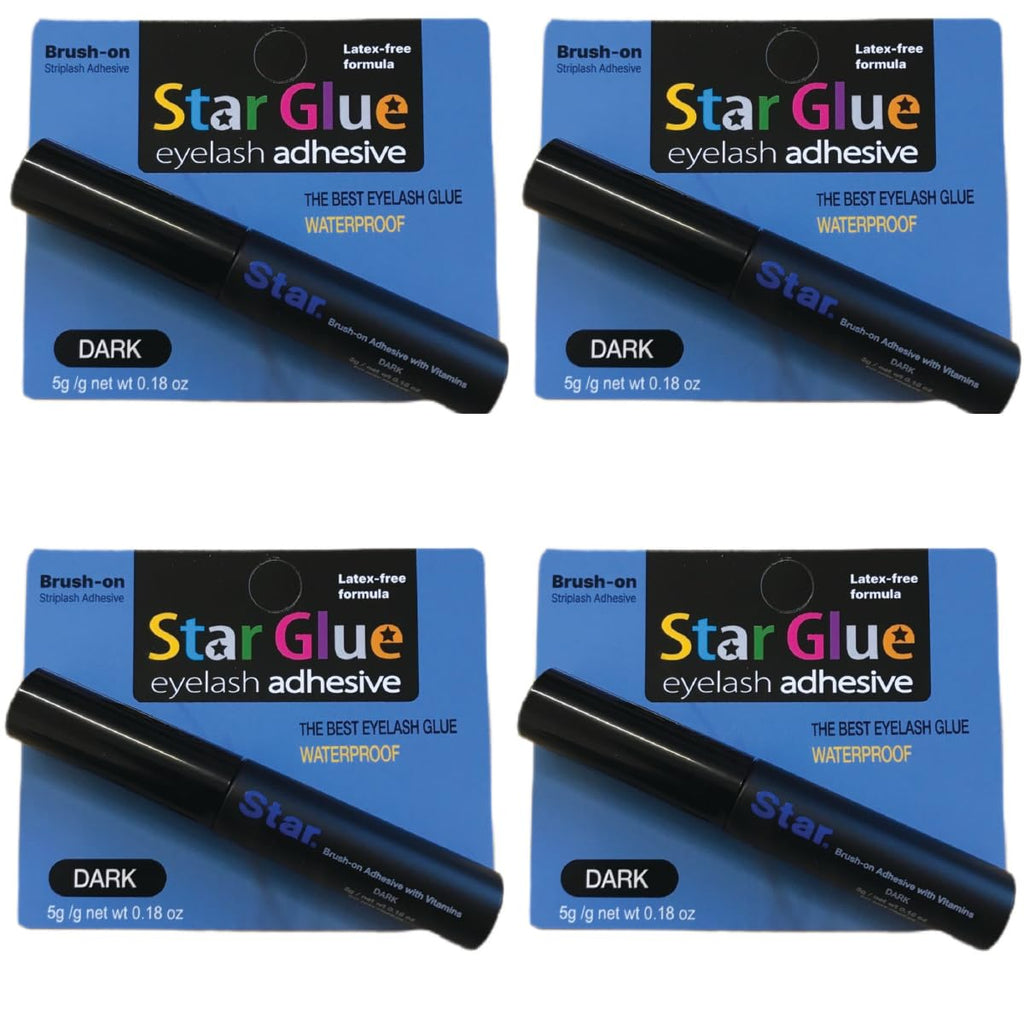 JAIDI Star Glue - Super Strong Eyelash Adhesive (Dark, Brush-On) 2/4/6 PCS