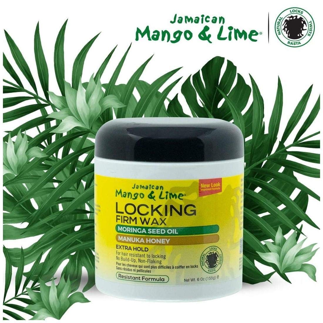 Jamaican Mango & Lime Locking Firm Wax – Extra Hold for Resistant Hair (6 oz, Pack of 2)