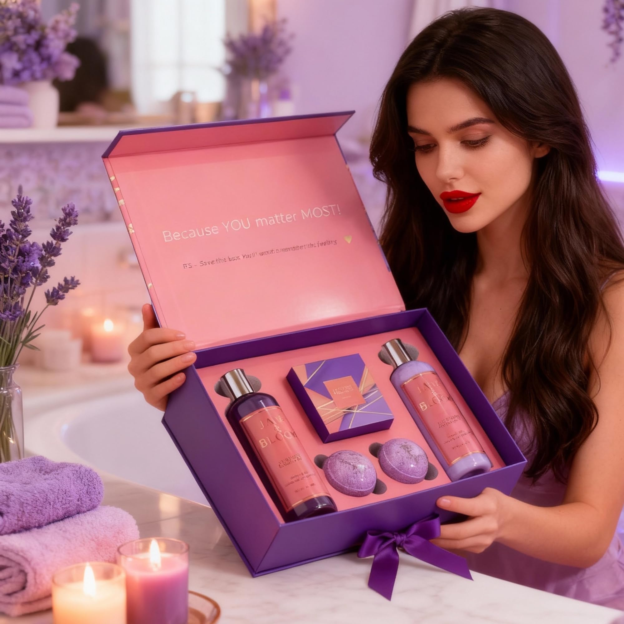 Gifts for Women Who Have Everything: Jane & Bloom Lavender & Bergamot Spa Gift Set