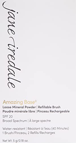 jane iredale Amazing Base Refillable Brush – Golden Glow, 0.18 oz (SPF 20/15)