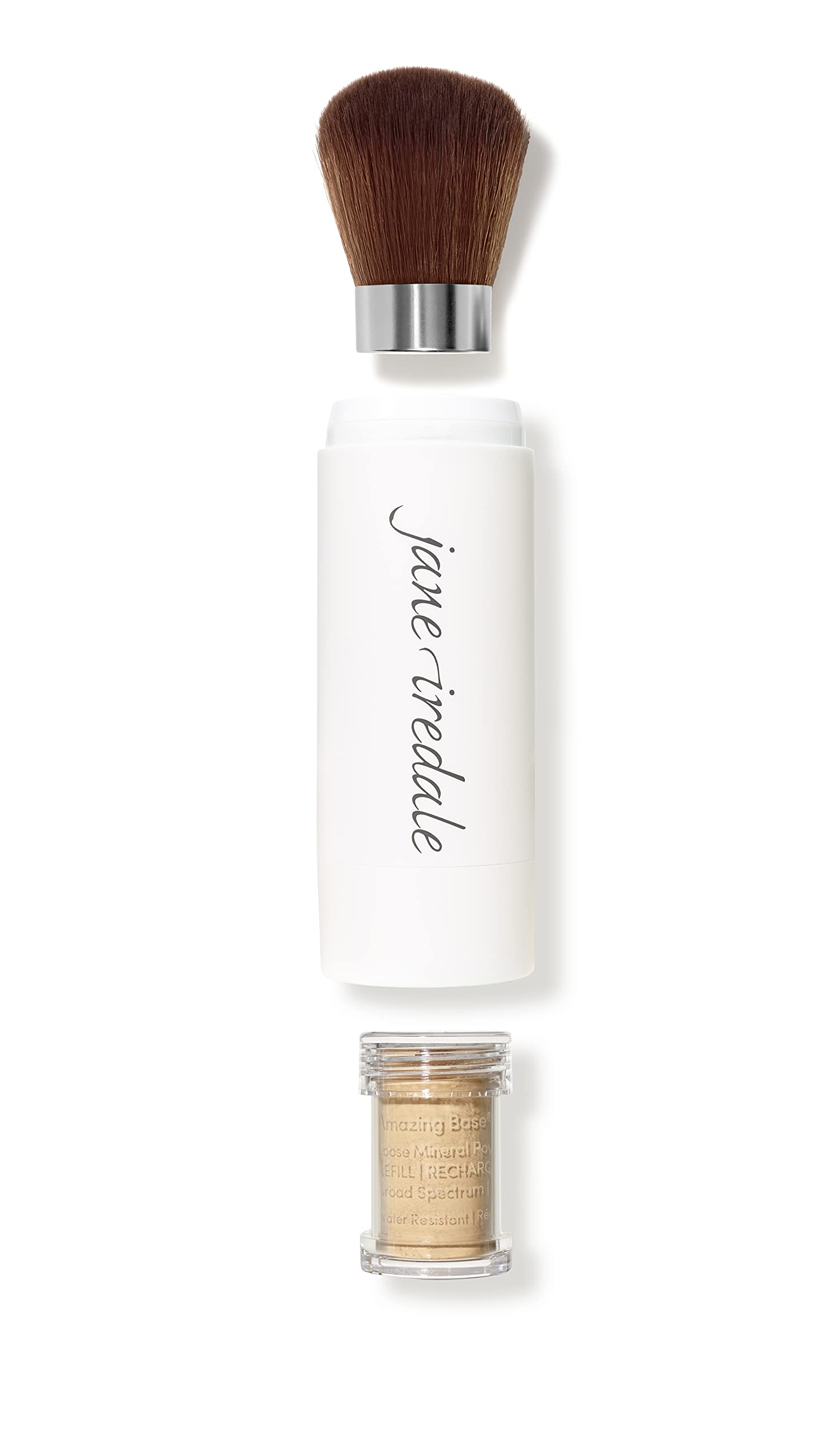 jane iredale Amazing Base Refillable Brush – Golden Glow, 0.18 oz (SPF 20/15)