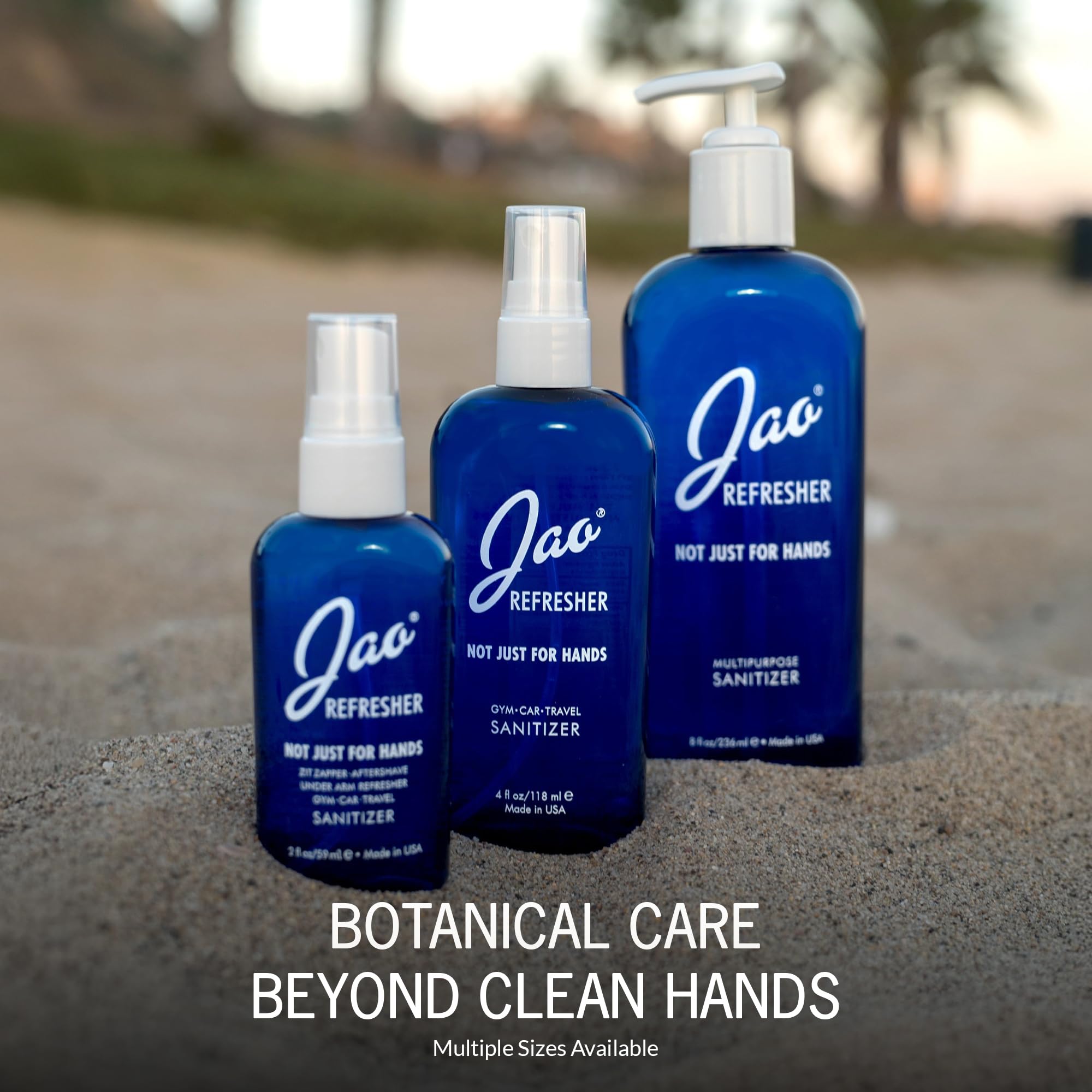 Jao Refresher | Multipurpose Travel Sanitizer, Face Moisturizer, Toner & Aftershave | Plant-Based, No Parabens, No Sulphates | 4 oz