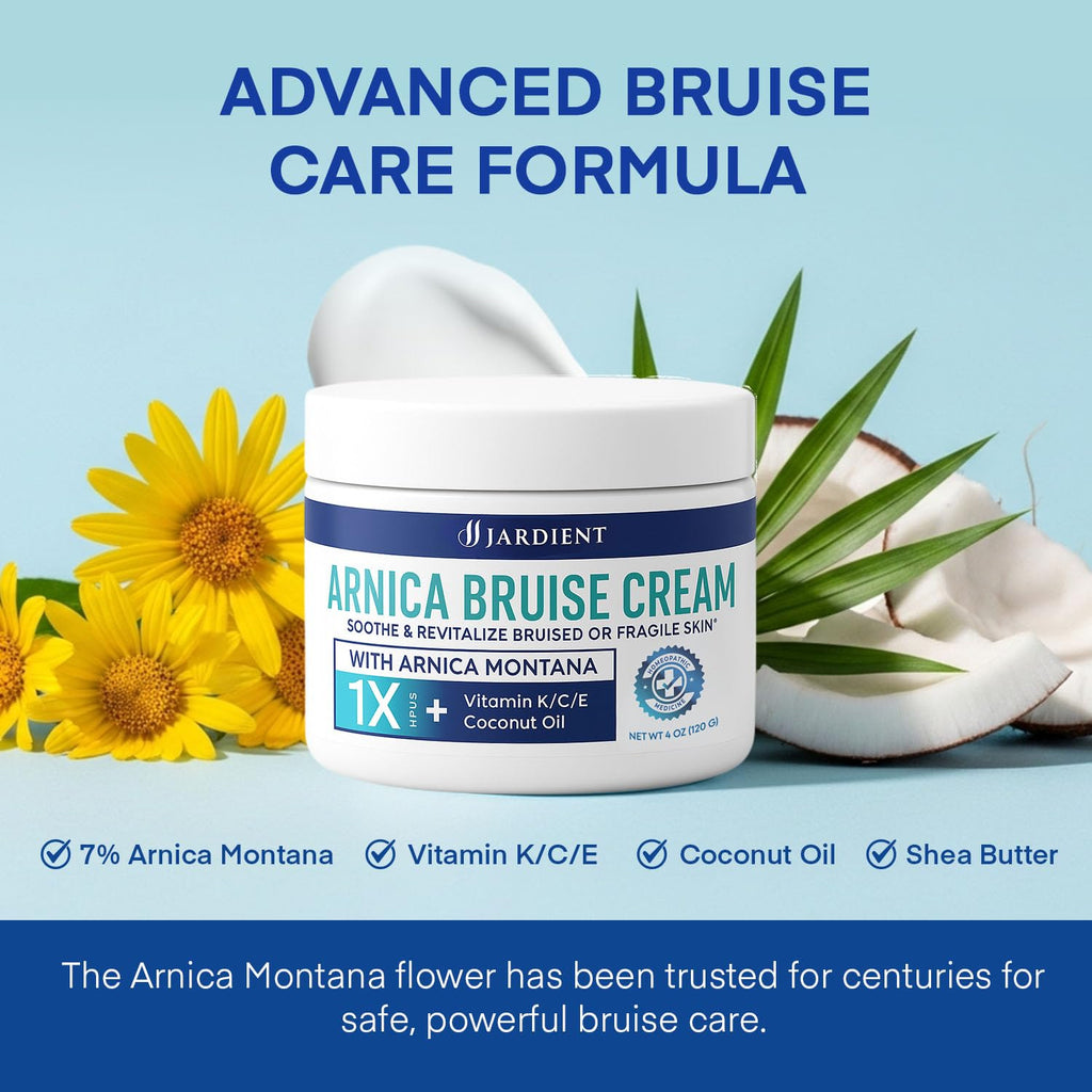 Jardient Arnica Bruise Cream Extra-Strength – Fast-Acting for Bruises on Thin Skin (4 oz)