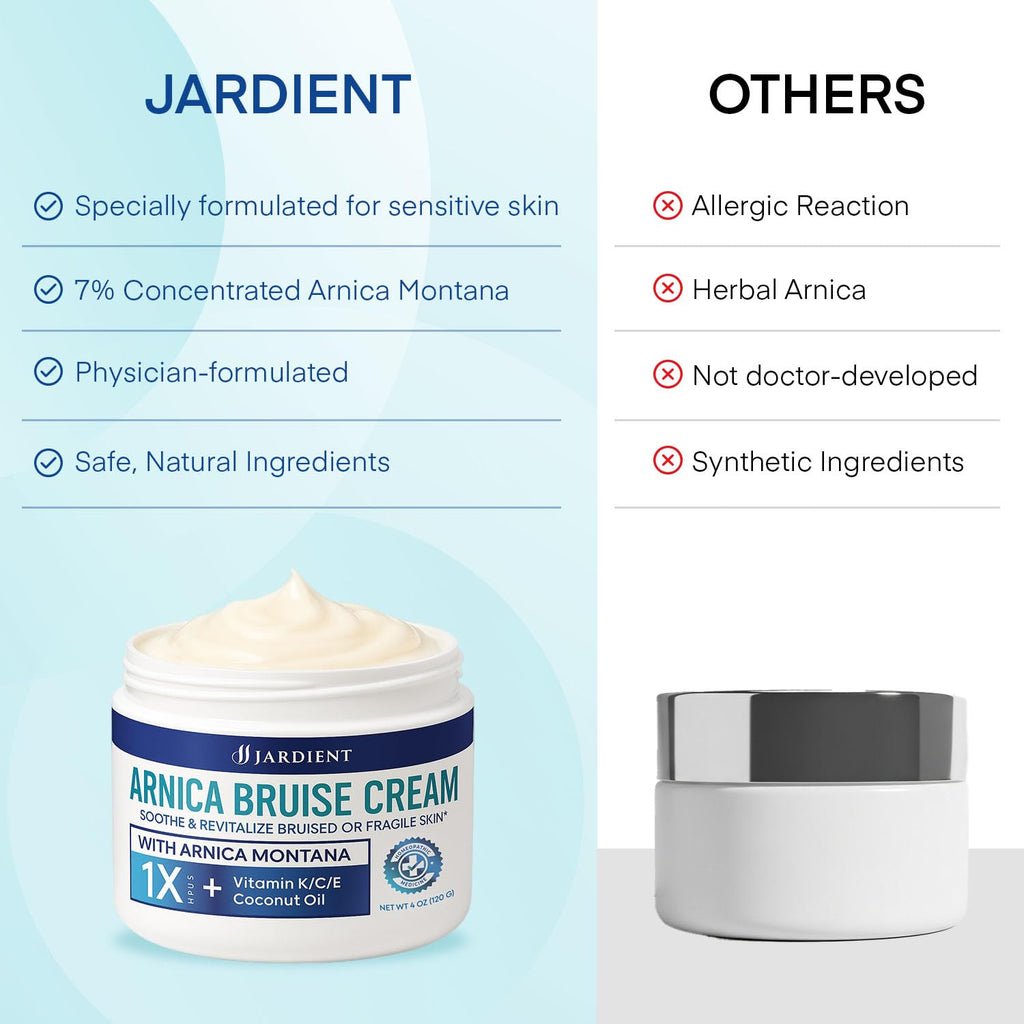 Jardient Arnica Bruise Cream Extra-Strength – Fast-Acting for Bruises on Thin Skin (4 oz)