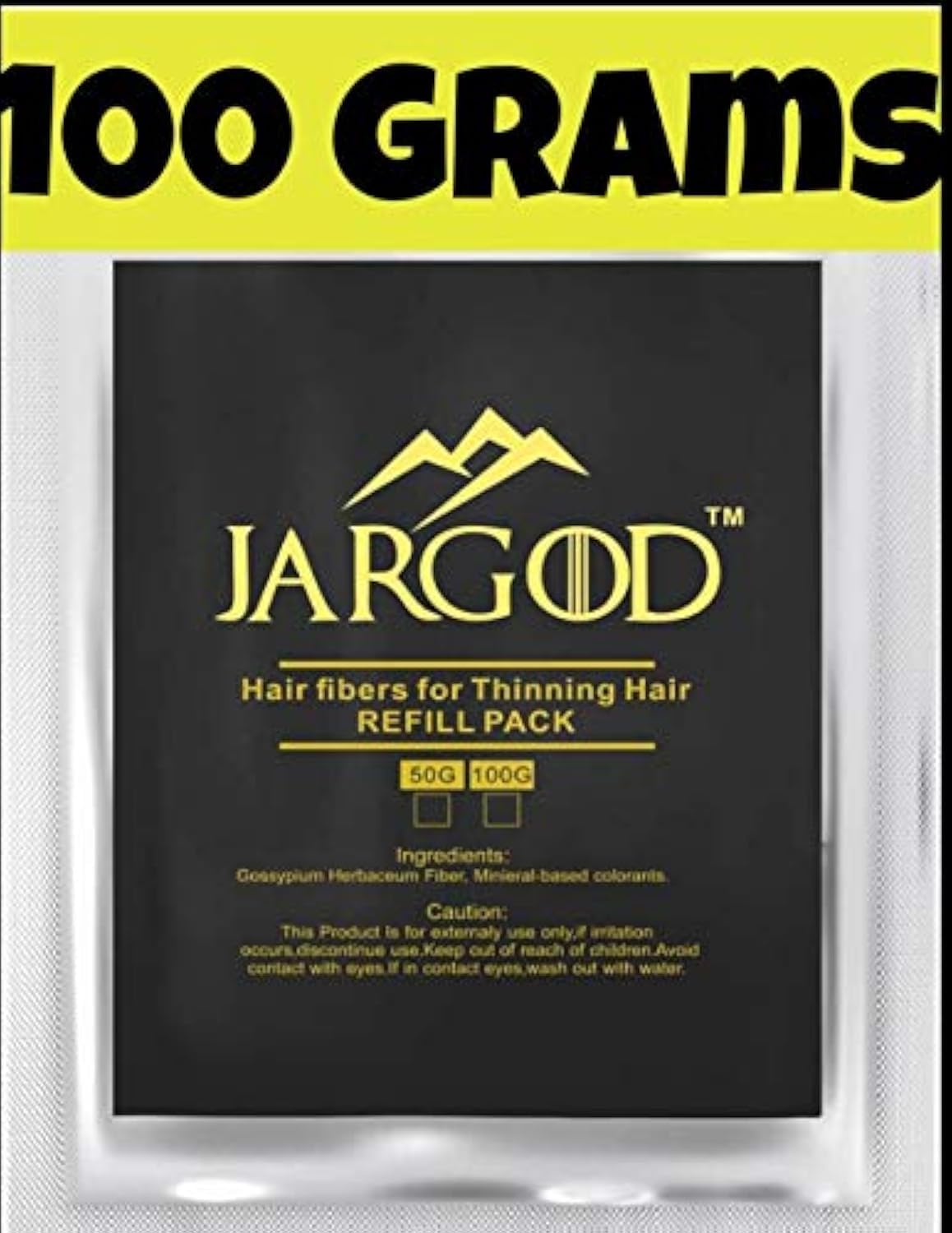 JARGOD 100 Gram Hair Building Fibers – Refills for Your Fiber Bottle (Medium Brown)