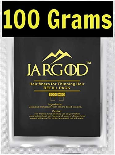 JARGOD 100 Gram Hair Building Fibers – Refills for Your Fiber Bottle (Medium Brown)