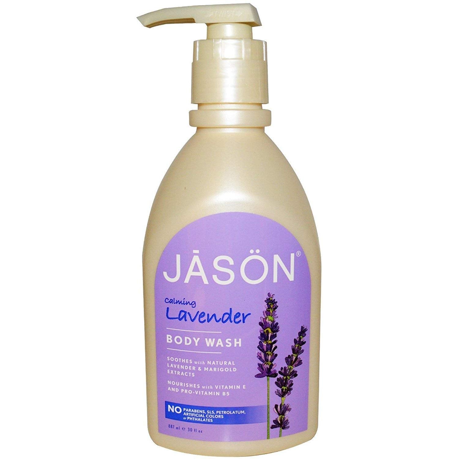 Jason Calming Lavender Body Wash – 30 oz, Pack of 2 | Gentle, Botanical Cleanser