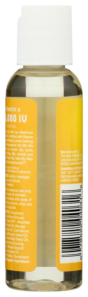Jason Vitamin E Oil 45,000 I.U. – 2 fl oz – Pure & Natural Beauty Oils (a) – 2pc