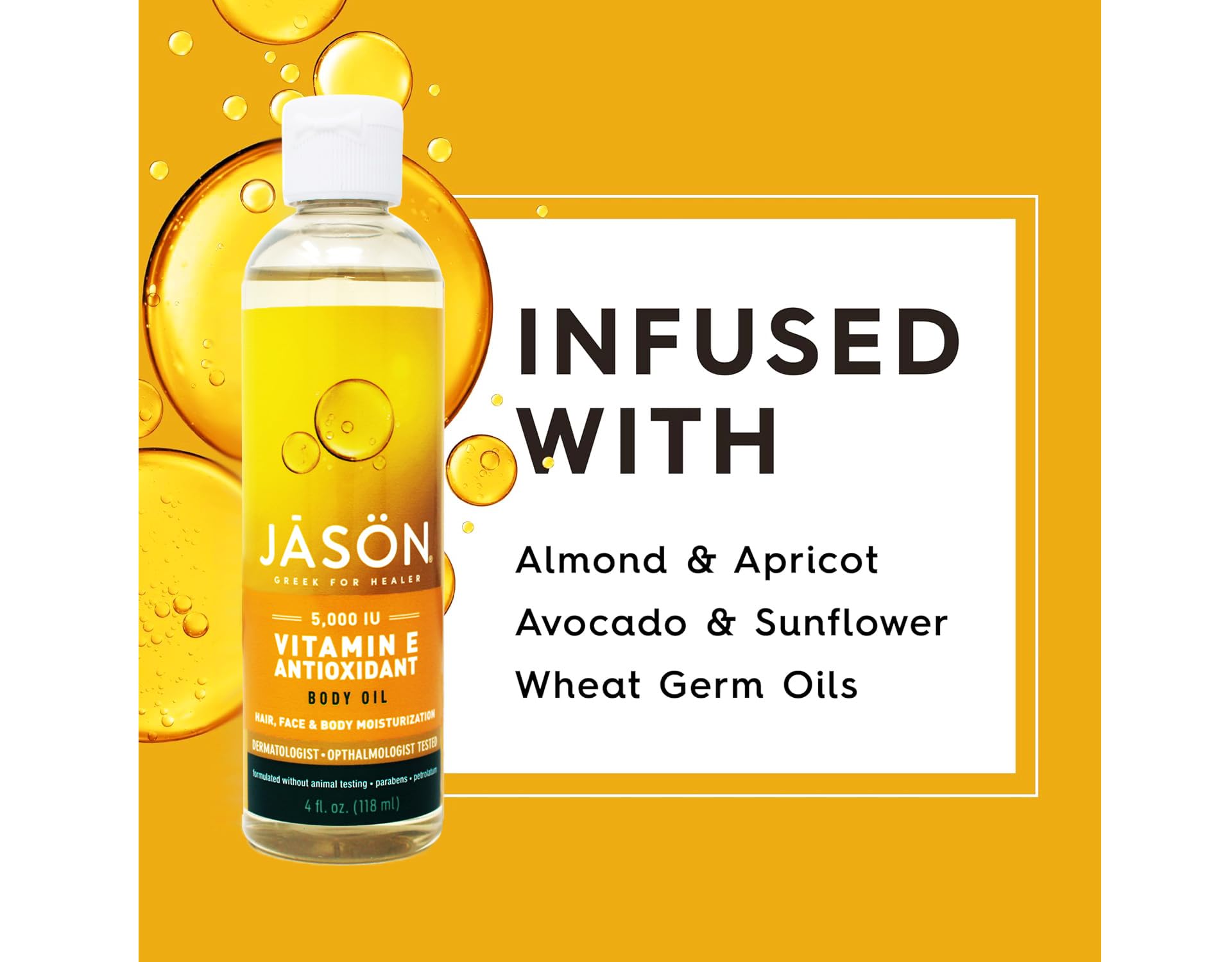 Jason Skin Care Vitamin E Oil 5000 IU, 4 fl oz – 2-Pack