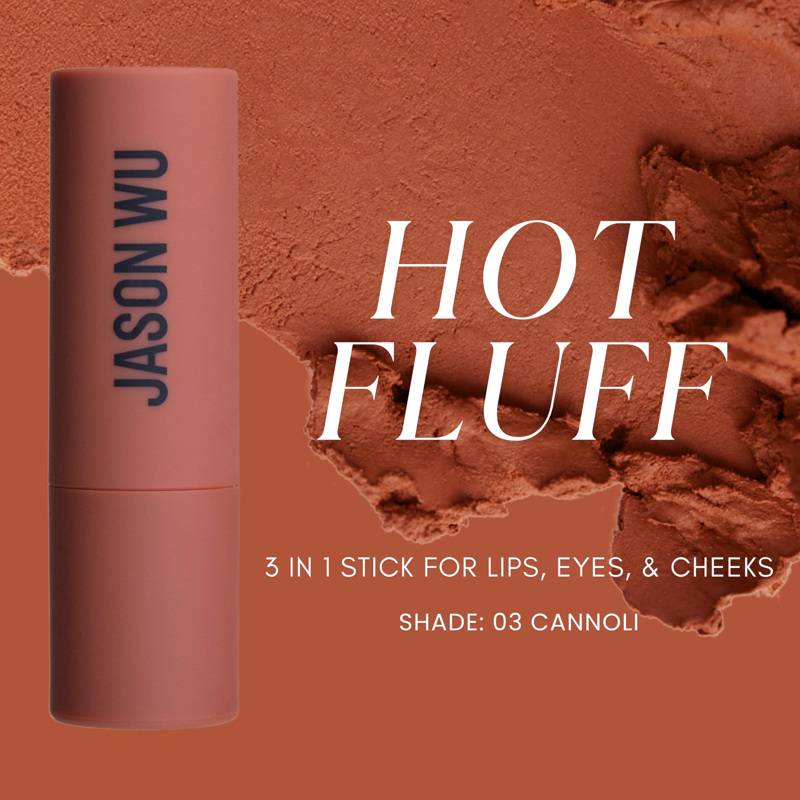 Jason Wu Hot Fluff Modern Matte Lipstick – 3-in-1 Lipstick, Blush & Shadow in Cannoli (3.8g)