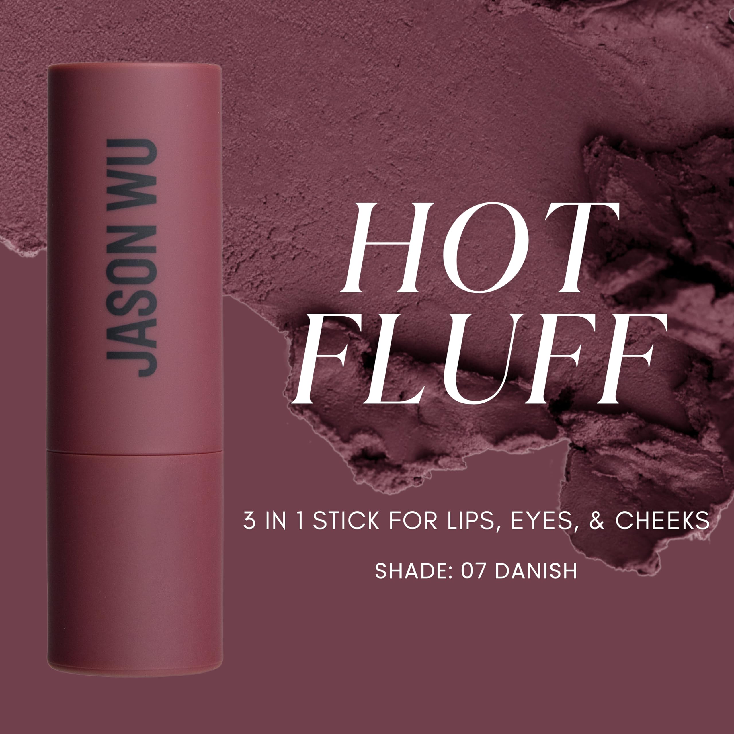 Jason Wu Beauty Hot Fluff Modern Matte Lipstick – 3-in-1 Lipstick, Blush & Shadow, 3.8g