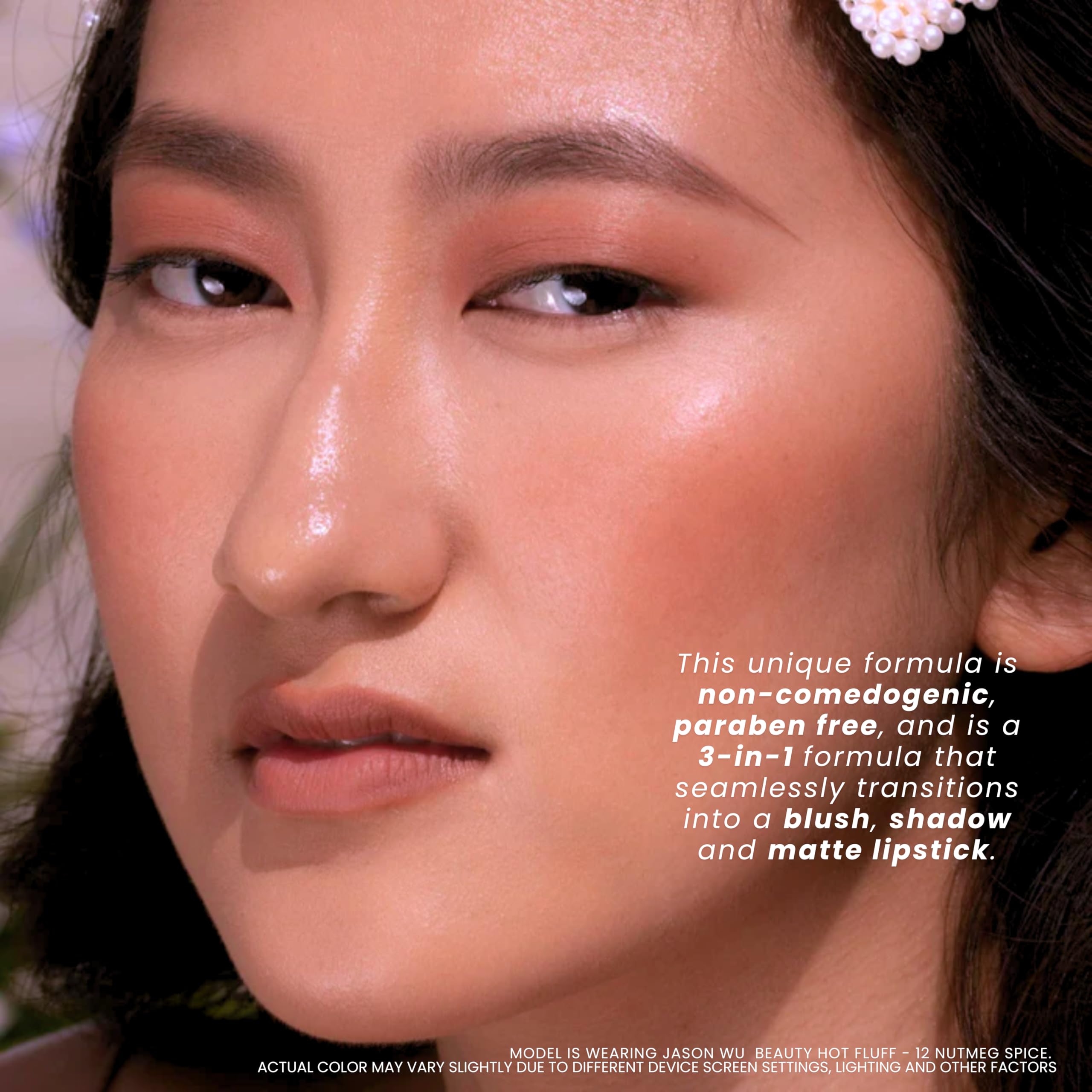 Jason Wu Hot Fluff Modern Matte Lipstick Nutmeg Spice – 3-in-1 Lipstick, Blush & Shadow (3.8g)