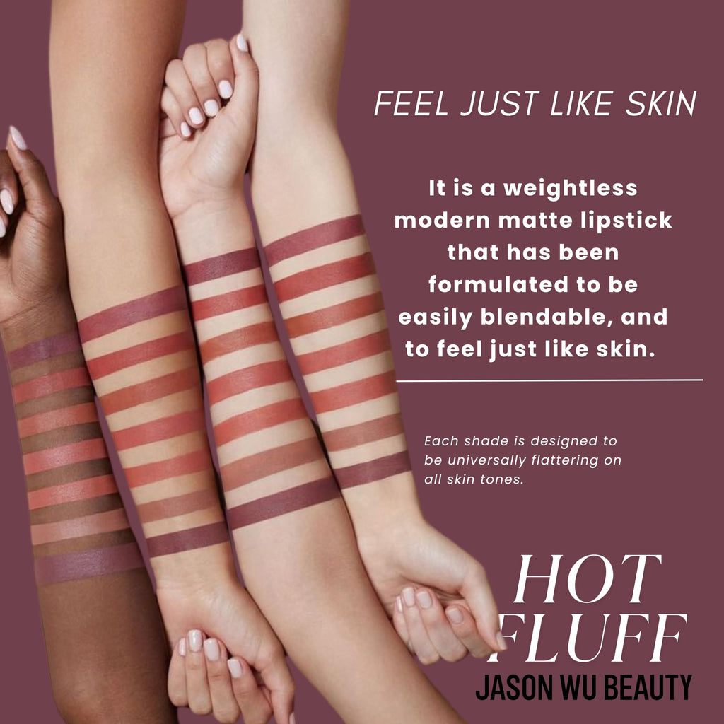 Jason Wu Beauty Hot Fluff Modern Matte Lipstick – 3-in-1 Lipstick, Blush & Shadow, 3.8g