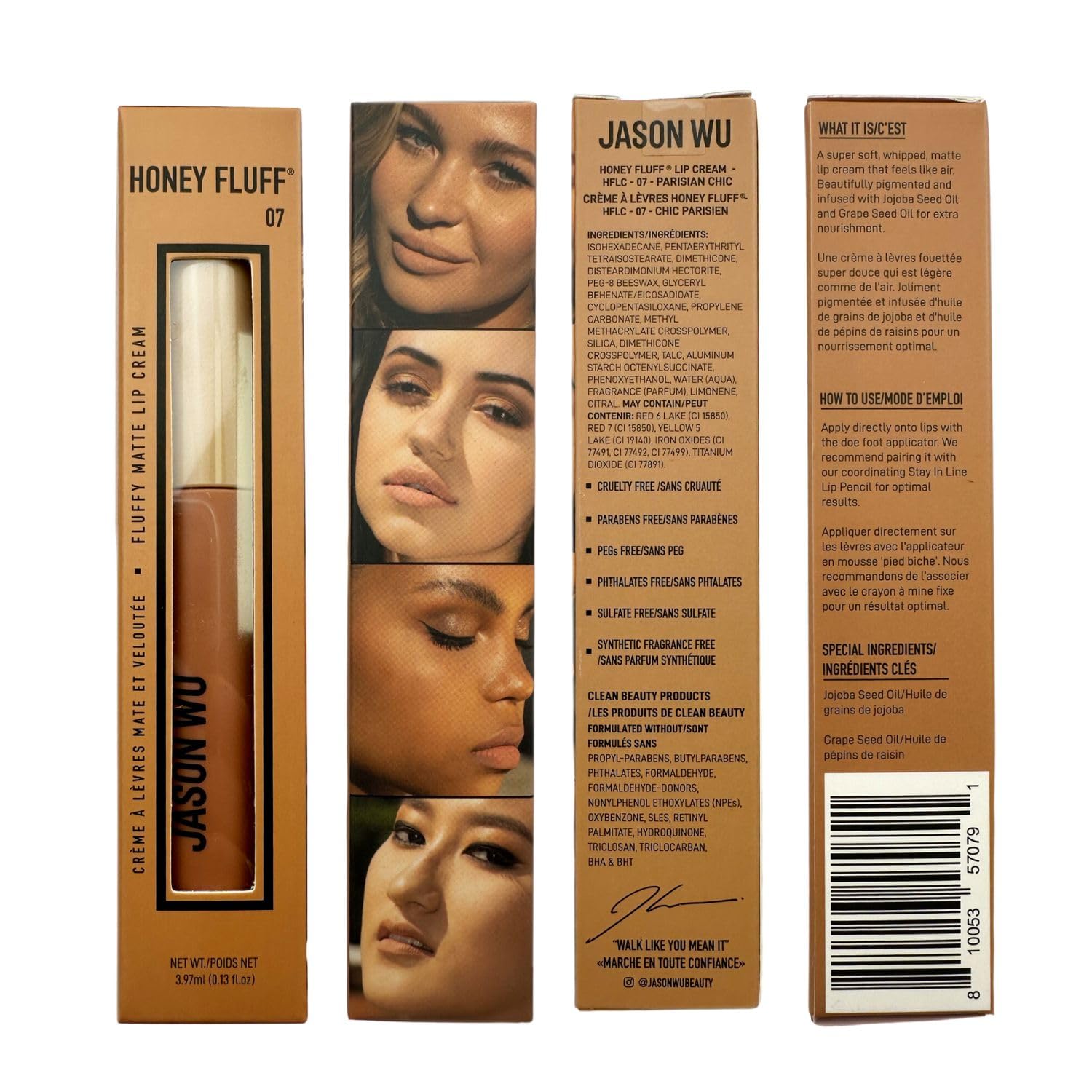 Jason Wu Beauty Honey Fluff Lip Cream – Parisian Chic Nude Matte Lip Color 0.13 fl oz