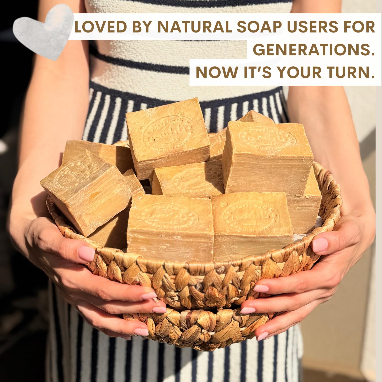 jatisse Aleppo Soap – 2 Pack (7 oz each) with Olive & Laurel Oils | Handmade Vegan