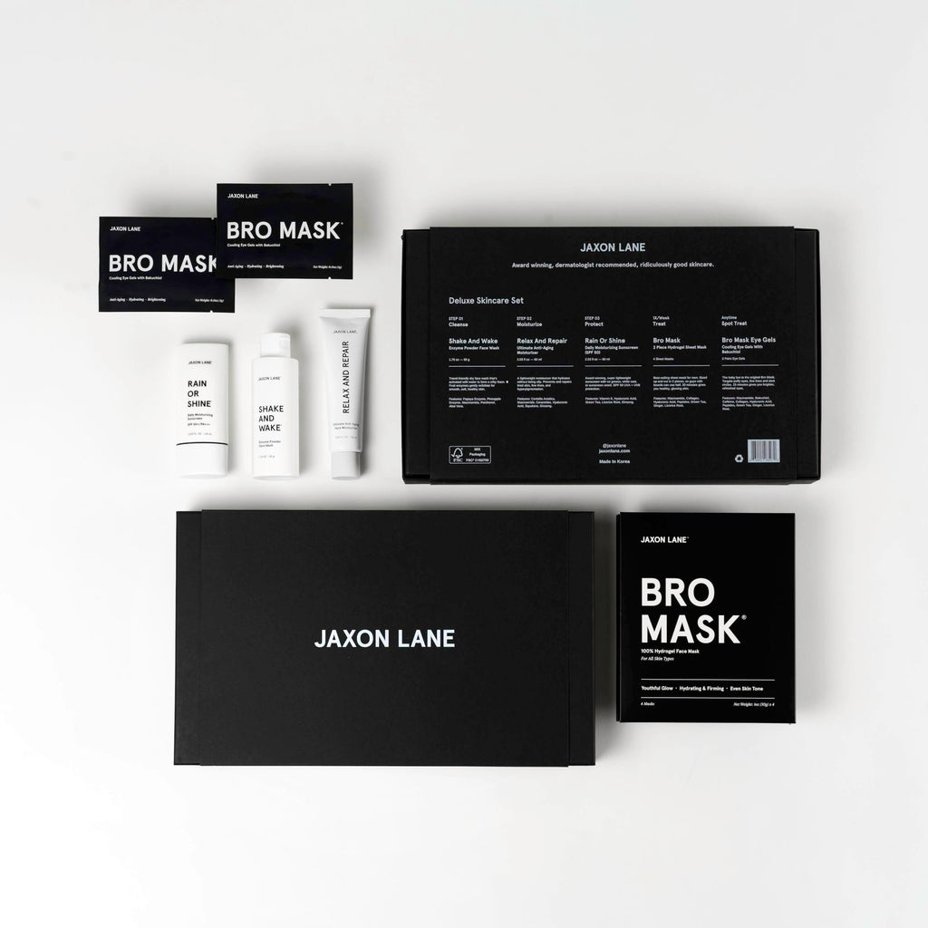 JAXON LANE Men's 5-Piece Deluxe Skincare Kit – Korean Anti-Aging Routine