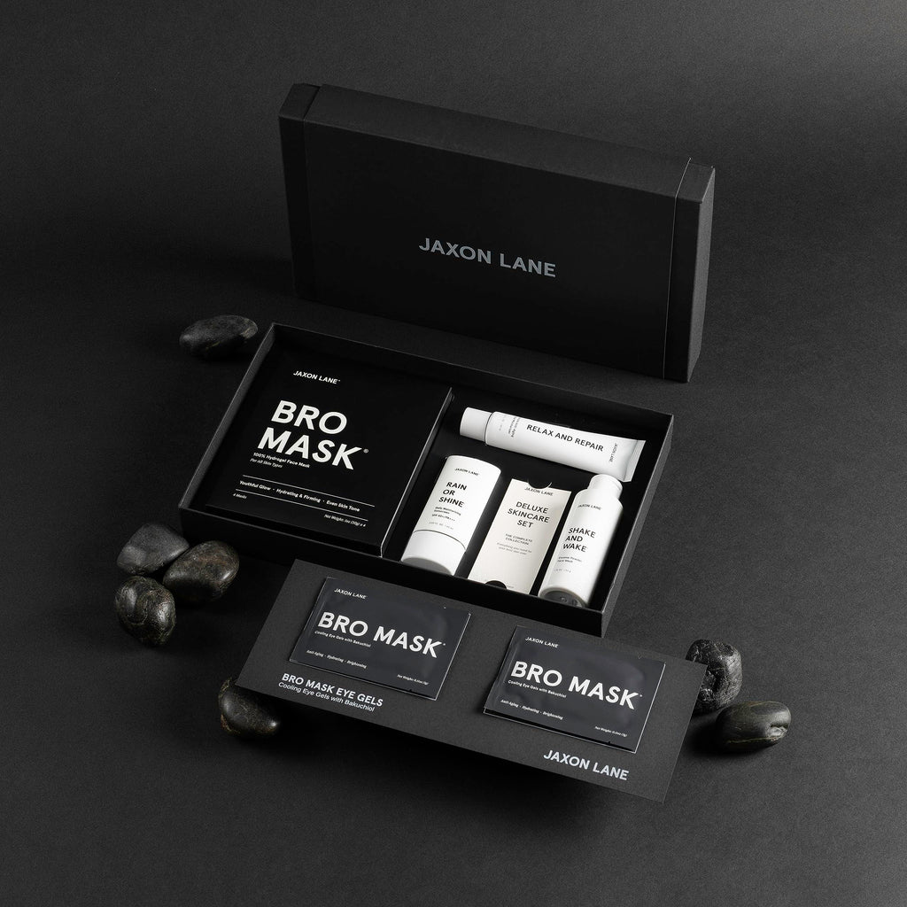 JAXON LANE Men's 5-Piece Deluxe Skincare Kit – Korean Anti-Aging Routine