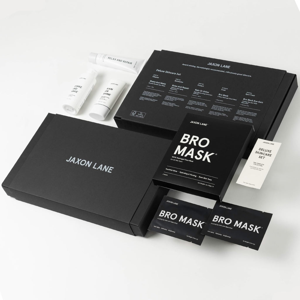 JAXON LANE Men's 5-Piece Deluxe Skincare Kit – Korean Anti-Aging Routine
