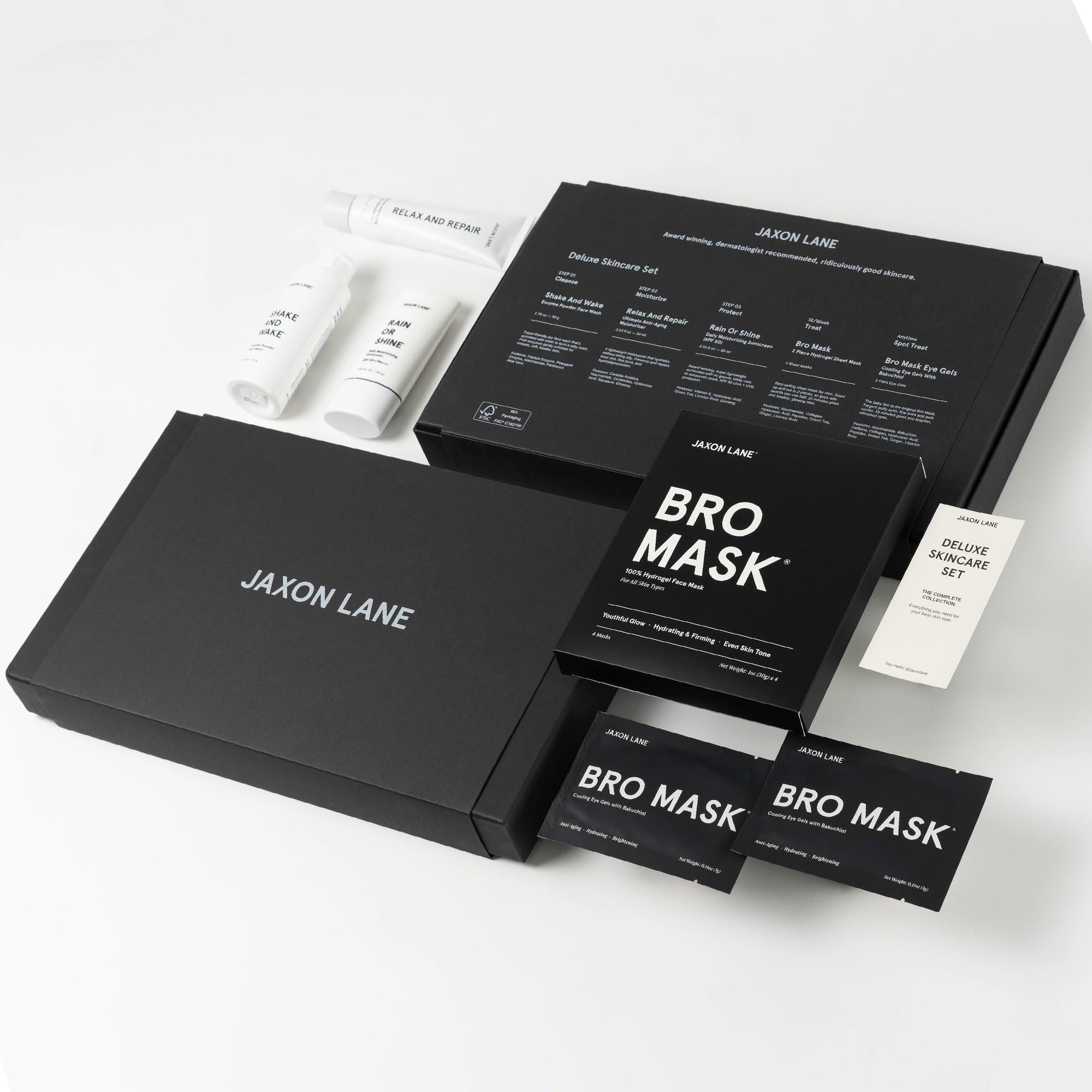 JAXON LANE Men's 5-Piece Deluxe Skincare Kit – Korean Anti-Aging Routine