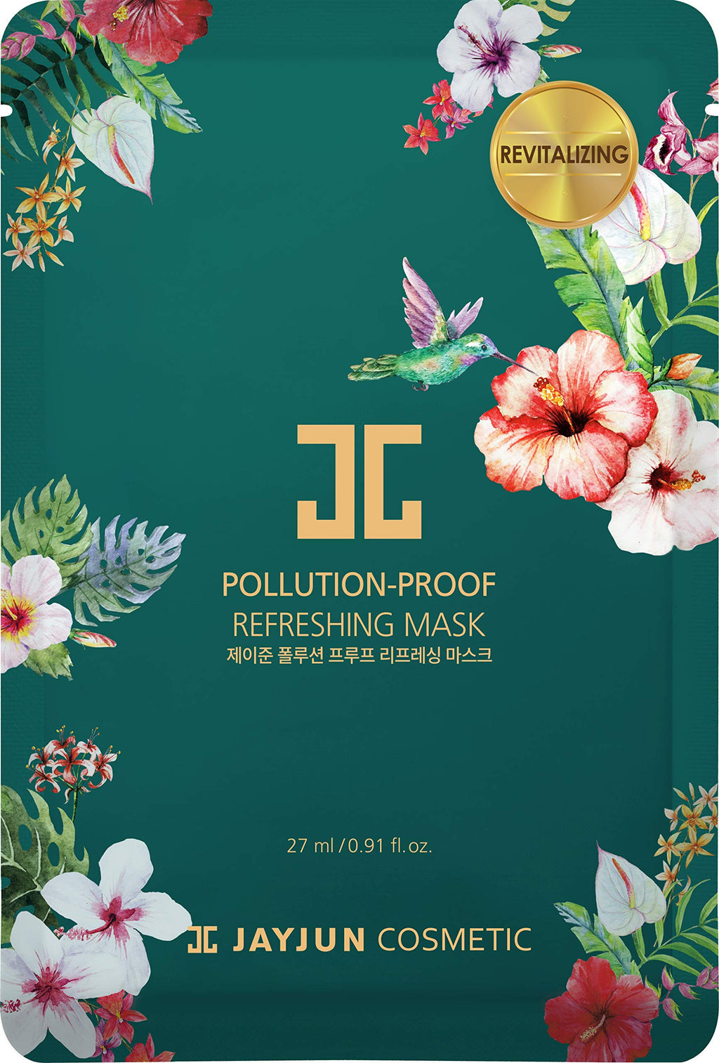 JAYJUN Pollution-Proof Refreshing Mask (10 Sheets) – Cupra Sheet Mask with Ectoin & Ginger Oil