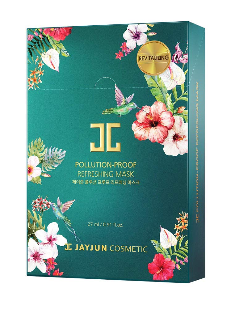 JAYJUN Pollution-Proof Refreshing Mask (10 Sheets) – Cupra Sheet Mask with Ectoin & Ginger Oil